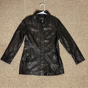 Banana Republic Women's Black Leather Jacket size M